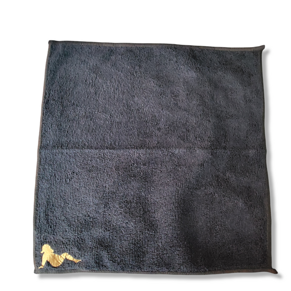 Black Microfiber Towel 12x12